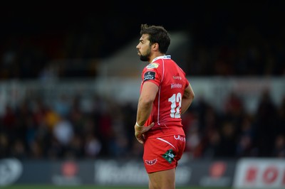 210815 - Newport-Gwent Dragons v Scarlets - Preseason Friendly -Gareth Owen of Scarlets