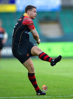 210815 - Newport-Gwent Dragons v Scarlets - Preseason Friendly -Rhys Jones of Dragons