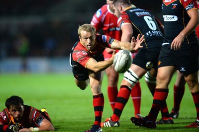 210815 - Newport-Gwent Dragons v Scarlets - Preseason Friendly -Sarel Pretorius of Dragons