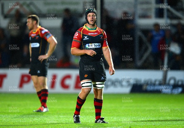 210815 - Newport-Gwent Dragons v Scarlets - Preseason Friendly -Nic Cudd of Dragons