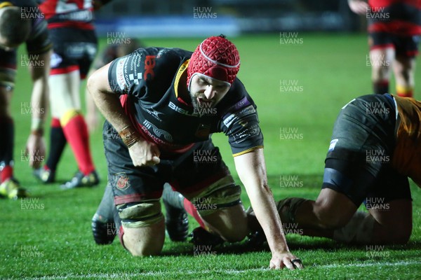 230318 - Dragons v Toyota Cheetahs - Guinness PRO14 -  Cory Hill of Dragons is frustrated as Dragons slip to a home defeat