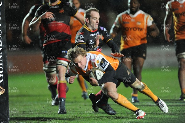 230318 - Dragons v Toyota Cheetahs - Guinness PRO14 - Fred Zeilinga of Toyota Cheetahs scores their second try
