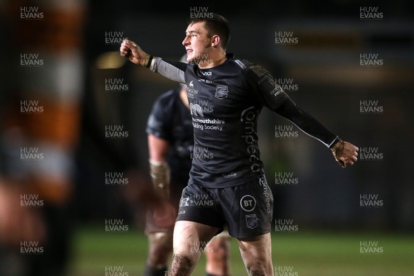 290220 - Dragons Rugby v Toyota Cheetahs - Guinness PRO14 - Sam Davies of Dragons celebrates after kicking the game winning penalty
