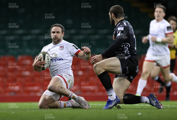 130321 - Dragons v Ulster - Guinness PRO14 - Alby Mathewson of Ulster runs in to score a try
