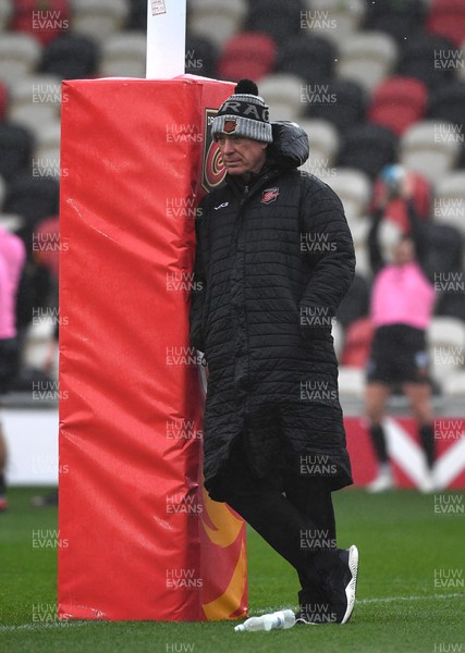200222 - Dragons v Ulster - United Rugby Championship - Dragons Director Dean Ryan during the warm up