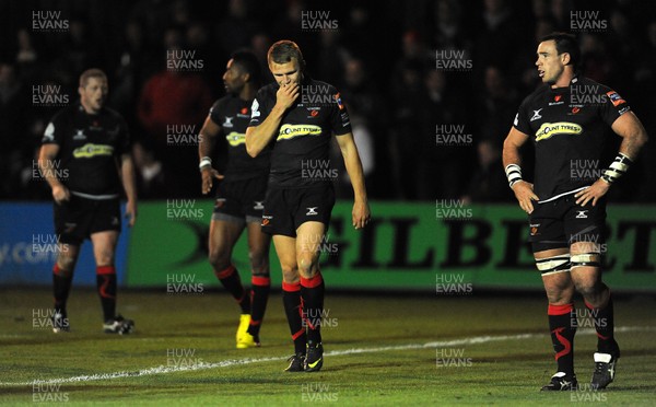 261012 - Newport-Gwent Dragons v Ulster - RaboDirect PRO12 -Tom Prydie of Newport-Gwent Dragons looks dejected