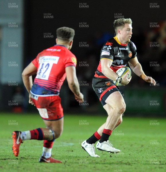 020218 - Dragons v Worcester - Anglo Welsh Cup -  Tyler Morgan