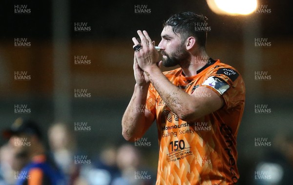 131219 - Dragons v Worcester Warriors, European Challenge Cup - Cory Hill of Dragons applauds the fans at the end of the match