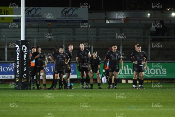 301119 - Dragons v Zebre- Guinness PRO14 -   Dejected players of Dragons lose heavily at home 