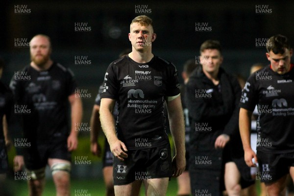 301119 - Dragons v Zebre- Guinness PRO14 -   Jack Dixon leaves the field dejected after the final whistle 