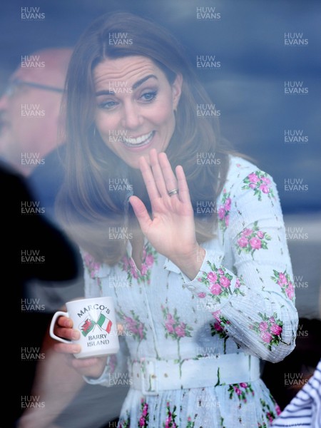 050820 -  The Duchess of Cambridge, HRH Kate Middleton during a visit to Marco's Cafe in Barry Island, South Wales