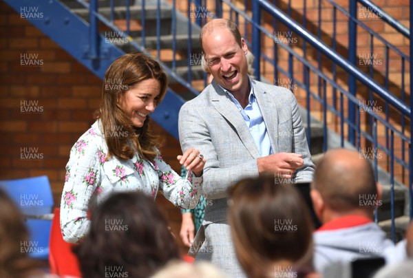 050820 -  The Duke and Duchess of Cambridge, HRH Prince William and Kate Middleton during a visit to Barry Island, South Wales