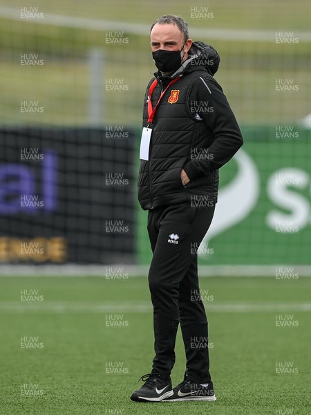 080721 Dundalk v Newtown, UEFA Europa Conference League first qualifying round first leg -  Newtown manager Chris Hughes at Oriel Park in Dundalk, ahead of the match