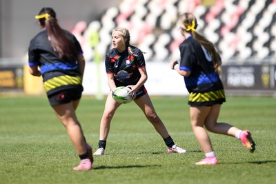 290426 - Dyffryn Taff v Bryncelynnog - Girls Schools Final U14 - Road To Principality Finals - Action during the match