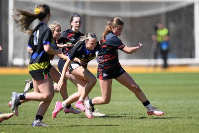 290426 - Dyffryn Taff v Bryncelynnog - Girls Schools Final U14 - Road To Principality Finals - Action during the match