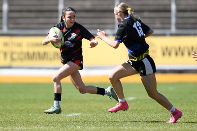 290426 - Dyffryn Taff v Bryncelynnog - Girls Schools Final U14 - Road To Principality Finals - Action during the match