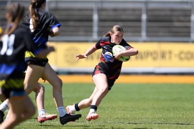 290426 - Dyffryn Taff v Bryncelynnog - Girls Schools Final U14 - Road To Principality Finals - Action during the match