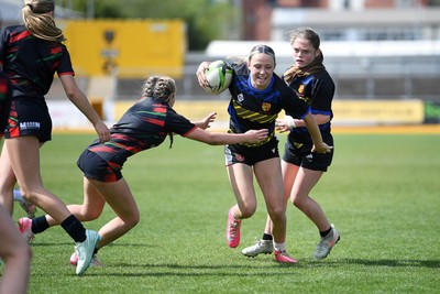 290426 - Dyffryn Taff v Bryncelynnog - Girls Schools Final U14 - Road To Principality Finals - Action during the match