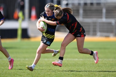 290426 - Dyffryn Taff v Bryncelynnog - Girls Schools Final U14 - Road To Principality Finals - Action during the match