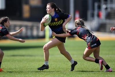 290426 - Dyffryn Taff v Bryncelynnog - Girls Schools Final U14 - Road To Principality Finals - Action during the match