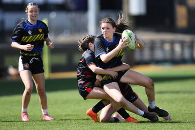 290426 - Dyffryn Taff v Bryncelynnog - Girls Schools Final U14 - Road To Principality Finals - Action during the match