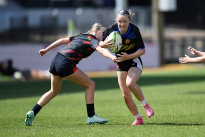 290426 - Dyffryn Taff v Bryncelynnog - Girls Schools Final U14 - Road To Principality Finals - Action during the match