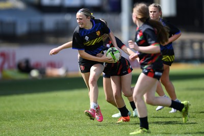 290426 - Dyffryn Taff v Bryncelynnog - Girls Schools Final U14 - Road To Principality Finals - Action during the match