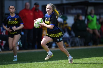 290426 - Dyffryn Taff v Bryncelynnog - Girls Schools Final U14 - Road To Principality Finals - Action during the match