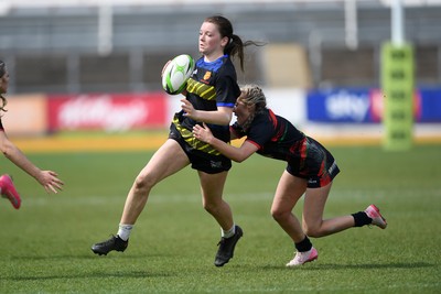 290426 - Dyffryn Taff v Bryncelynnog - Girls Schools Final U14 - Road To Principality Finals - Action during the match