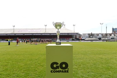 290426 - Dyffryn Taff v Bryncelynnog - Girls Schools Final U14 - Road To Principality Finals - the trophy