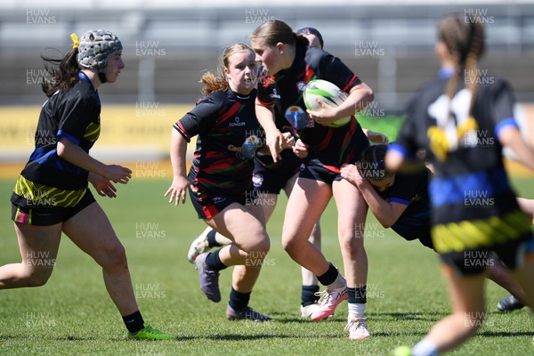290426 - Dyffryn Taff v Bryncelynnog - Girls Schools Final U14 - Road To Principality Finals - Action during the match