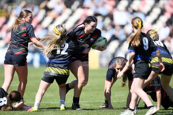 290426 - Dyffryn Taff v Bryncelynnog - Girls Schools Final U14 - Road To Principality Finals - Action during the match