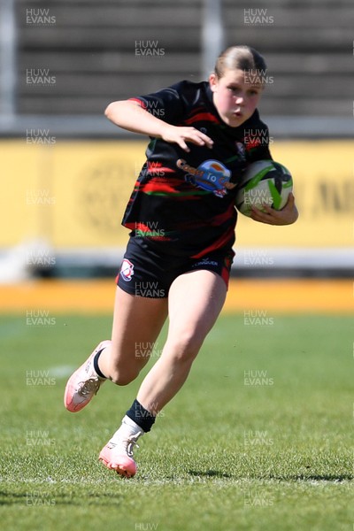 290426 - Dyffryn Taff v Bryncelynnog - Girls Schools Final U14 - Road To Principality Finals - Action during the match