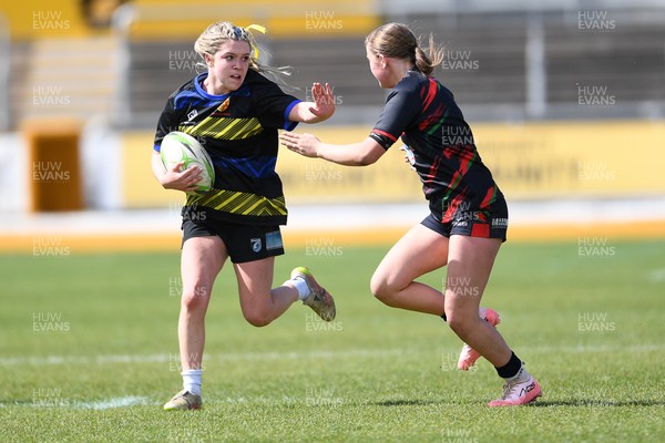 290426 - Dyffryn Taff v Bryncelynnog - Girls Schools Final U14 - Road To Principality Finals - Action during the match