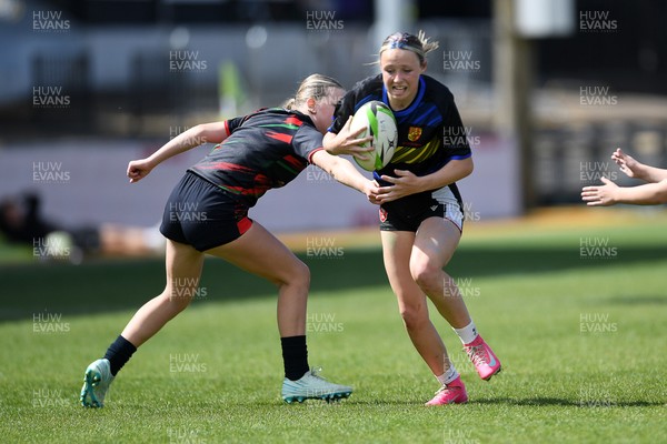 290426 - Dyffryn Taff v Bryncelynnog - Girls Schools Final U14 - Road To Principality Finals - Action during the match