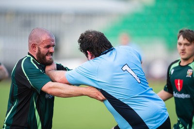 210525 - East District v Mid District - Inter District Cup Final - Jordan McDonnell of East District is tackled by Shane Lee of Mid District