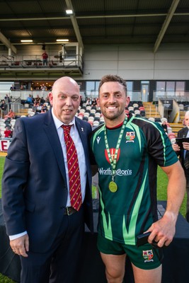 210525 - East District v Mid District - Inter District Cup Final - Mid District outside half Jordan Jones receives his winners medal and Man of the Match award