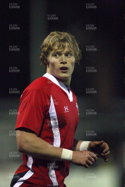 05.01.11.... Wales U20 East v Wales U20 West, Cross Keys -  West Wales' Aled Davies   