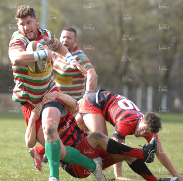 240416 -Ebbw_Vale v Aberavon-Principality_Premiership-Ebbw's Adam Jones on a crash ball