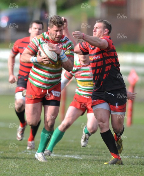 240416 -Ebbw_Vale v Aberavon-Principality_Premiership-Ebbw's Adam Jones on the charge