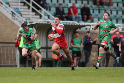 100525 - Ebbw Vale v Llandovery - Super Rygbi Cymru (SRC) Semi Final - Jac Davies of Llandovery races in to score a try