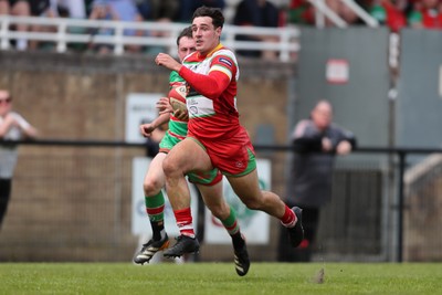 100525 - Ebbw Vale v Llandovery - Super Rygbi Cymru (SRC) Semi Final - Jac Davies of Llandovery races in to score a try