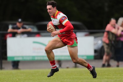 100525 - Ebbw Vale v Llandovery - Super Rygbi Cymru (SRC) Semi Final - Jac Davies of Llandovery races in to score a try