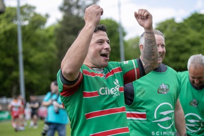 100525 - Ebbw Vale v Llandovery - Super Rygbi Cymru (SRC) Semi Final - Joe Franchi of Ebbw Vale at the final whistle 