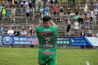 100525 - Ebbw Vale v Llandovery - Super Rygbi Cymru (SRC) Semi Final - Joe Franchi of Ebbw Vale at the final whistle 