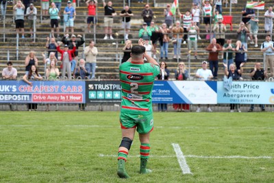 100525 - Ebbw Vale v Llandovery - Super Rygbi Cymru (SRC) Semi Final - Joe Franchi of Ebbw Vale at the final whistle 