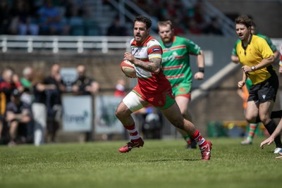 100525 - Ebbw Vale v Llandovery - Super Rygbi Cymru (SRC) Semi Final - Rhodri Jones of Llandovery breaks away to score a try