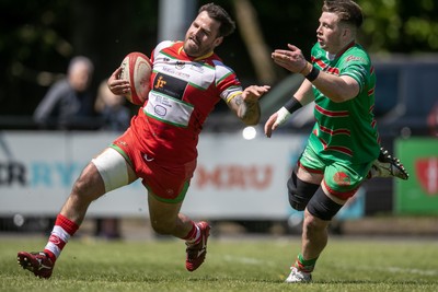 100525 - Ebbw Vale v Llandovery - Super Rygbi Cymru (SRC) Semi Final - Rhodri Jones of Llandovery crosses for a try