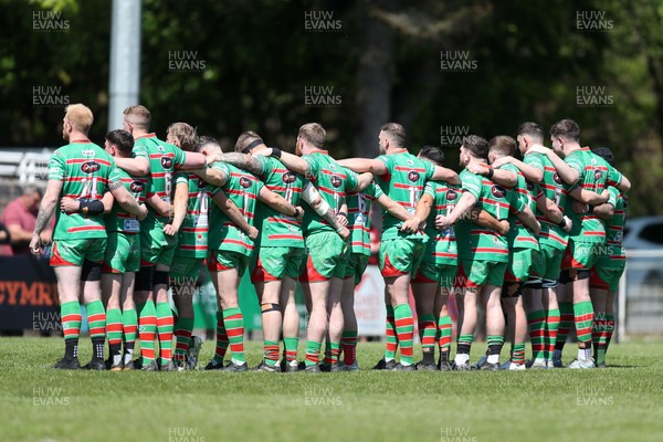 100525 - Ebbw Vale v Llandovery - Super Rygbi Cymru (SRC) Semi Final - Ebbw Vale observe a minutes silence before kick off