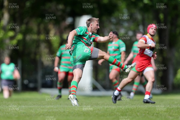 100525 - Ebbw Vale v Llandovery - Super Rygbi Cymru (SRC) Semi Final - Evan Lloyd of Ebbw Vale clears 